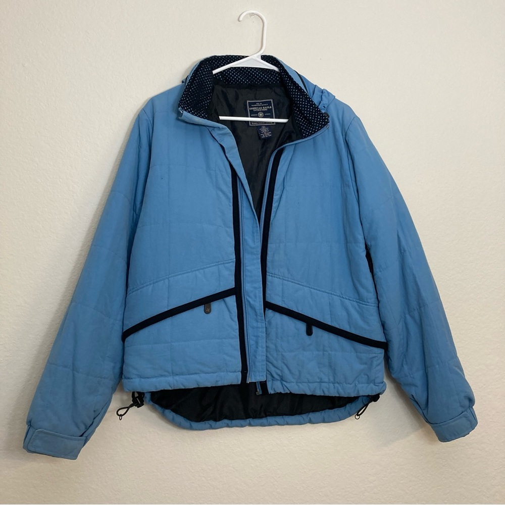American Eagle Jacket - Blue/Black - Medium - image 1